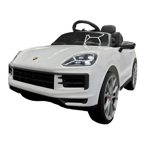Auto Elettrica per Bambini Porsche Cayenne 12V Bianco Telecomando