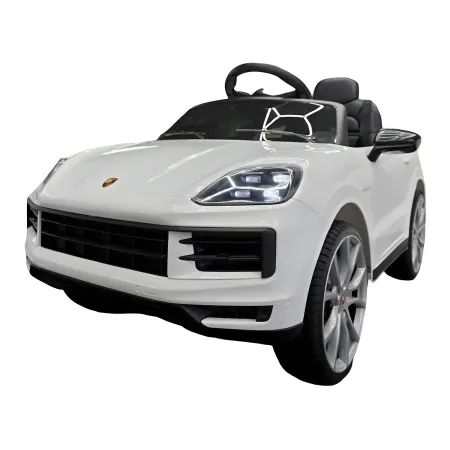 Auto Elettrica per Bambini Porsche Cayenne 12V Bianco Telecomando