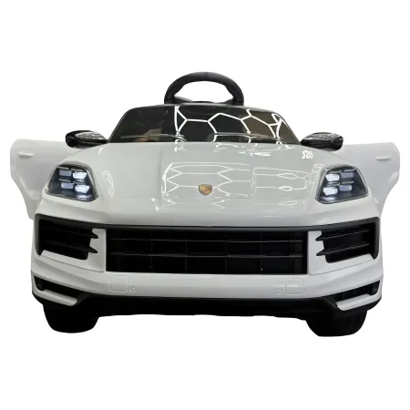 Auto Elettrica per Bambini Porsche Cayenne 12V Bianco Telecomando