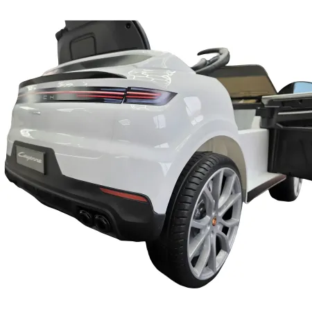 Auto Elettrica per Bambini Porsche Cayenne 12V Bianco Telecomando