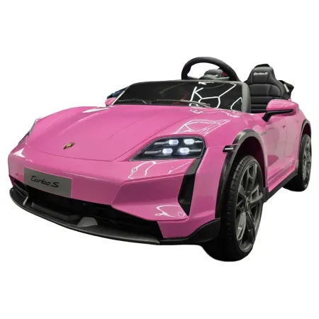 Auto Elettrica per Bambini Porsche Taycan 24V 2 Posti Rosa Bluetooth