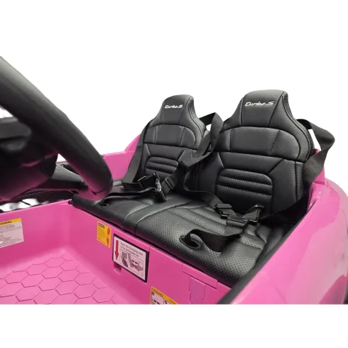 Auto Elettrica per Bambini Porsche Taycan 24V 2 Posti Rosa Bluetooth