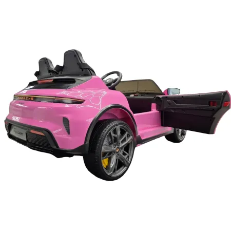 Auto Elettrica per Bambini Porsche Taycan 24V 2 Posti Rosa Bluetooth