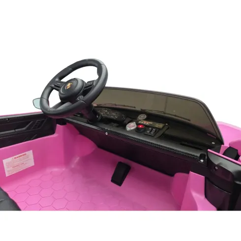 Auto Elettrica per Bambini Porsche Taycan 24V 2 Posti Rosa Bluetooth
