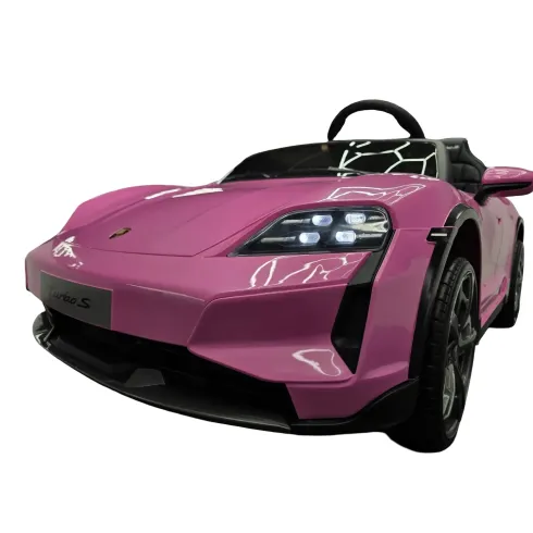 Auto Elettrica per Bambini Porsche Taycan 24V 2 Posti Rosa Bluetooth