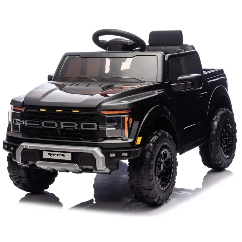 Auto Elettrica per Bambini Ford Raptor 12V Nero Telecomando LED