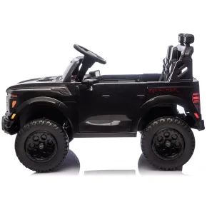 Macchina Elettrica Bambini 24V Ford Raptor Nero 2 Posti Sedile Ecopelle 2
