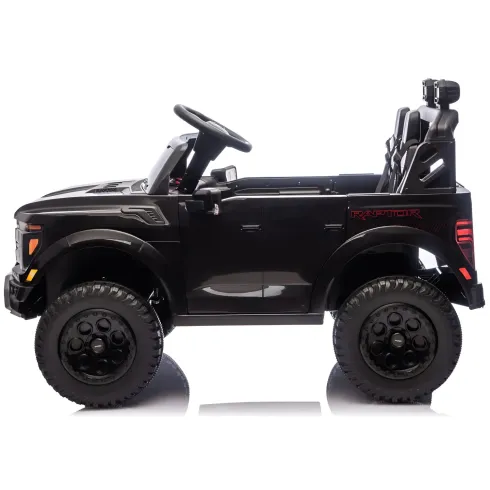 Macchina Elettrica Bambini 24V Ford Raptor Nero 2 Posti Sedile Ecopelle