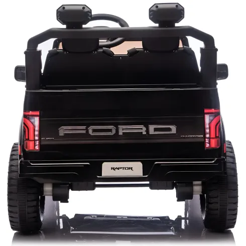 Macchina Elettrica Bambini 24V Ford Raptor Nero 2 Posti Sedile Ecopelle