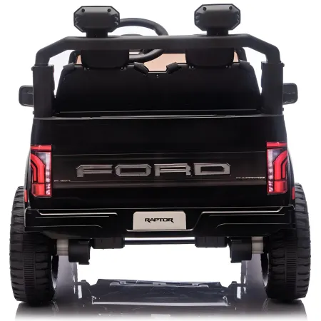 Macchina Elettrica Bambini 24V Ford Raptor Nero 2 Posti Sedile Ecopelle