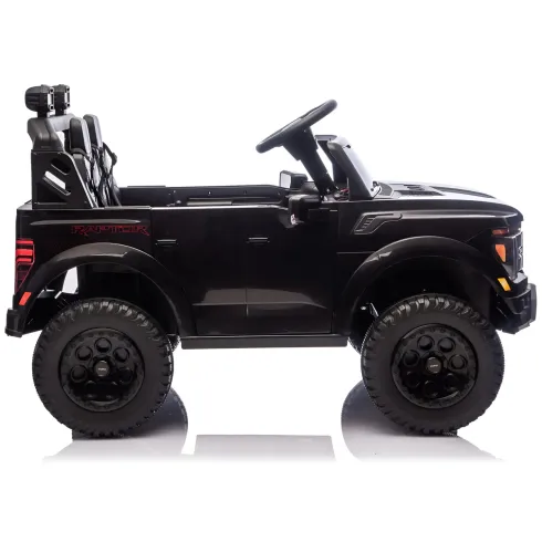 Macchina Elettrica Bambini 24V Ford Raptor Nero 2 Posti Sedile Ecopelle
