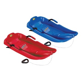 Bob Turbo Jet 2 Leve Freno Schienale Alto Stabile Slittino 1 Posto Neve Max 50kg
