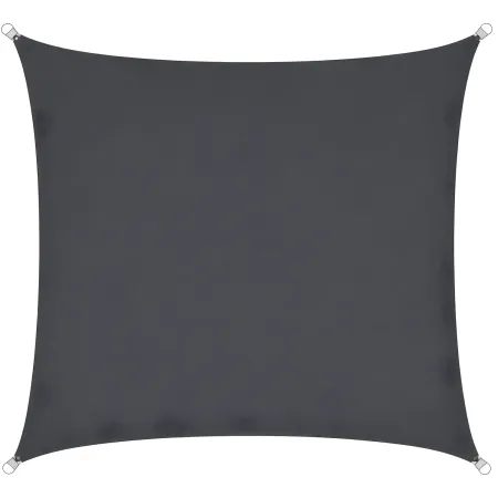 Telo Vela Ombreggiante 360x360 cm Grigio Antracite Quadrato da Esterno