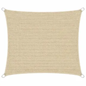 Telo Vela Ombreggiante 5x5 m Beige Quadrato Traspirante da Esterno