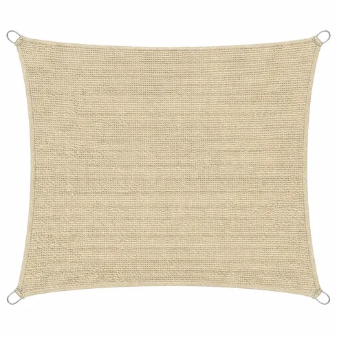 Telo Vela Ombreggiante 360x360 cm Beige Quadrato da Esterno