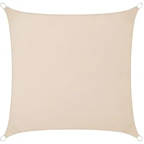 Vela Ombreggiante Idrorepellente 360x360 cm Beige Quadrato da Esterno