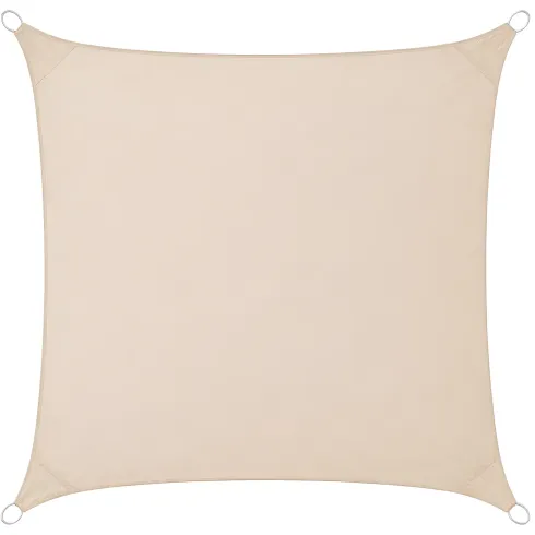 Vela Ombreggiante Idrorepellente 360x360 cm Beige Quadrato da Esterno