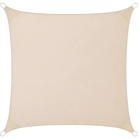Vela Ombreggiante Idrorepellente 360x360 cm Beige Quadrato da Esterno