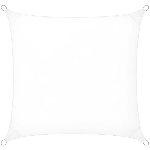 Vela Ombreggiante Idrorepellente 360x360 cm Bianco Quadrato da Esterno