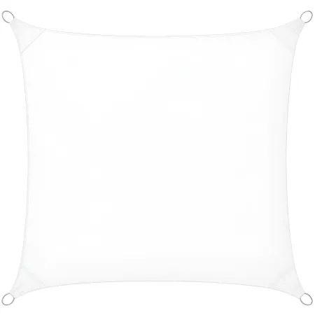 Vela Ombreggiante Idrorepellente 360x360 cm Bianco Quadrato da Esterno