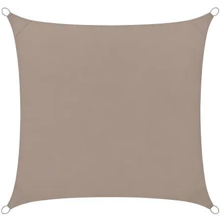 Vela Ombreggiante Idrorepellente 360x360 cm Tortora Quadrato Esterno