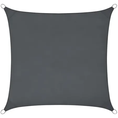 Vela Ombreggiante Idrorepellente 360x360 cm Antracite Quadrato Esterno