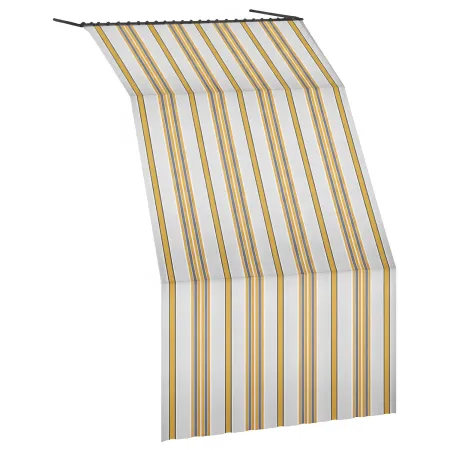 Tenda da Sole Cotone 140x350 Multiriga Giallo Lavabile Anelli Ganci