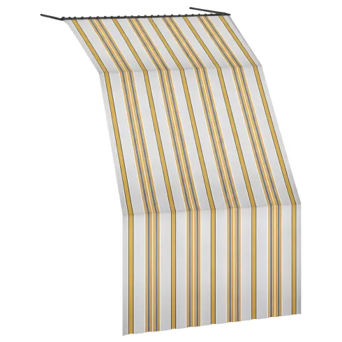 Tenda da Sole Cotone 140x250 Multiriga Giallo Lavabile Anelli Ganci