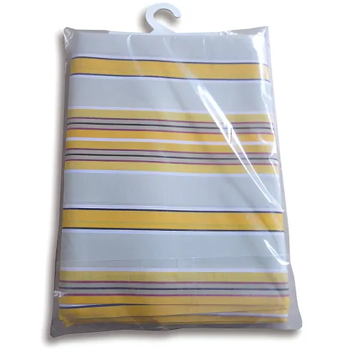 Tenda da Sole Cotone 140x250 Multiriga Giallo Lavabile Anelli Ganci