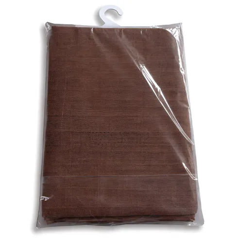 Tenda da Sole Cotone 140x300 Marrone Lavabile Anelli Ganci Sacchetto