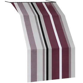 Tenda da Sole Cotone 140x300 Multiriga Marrone Lavabile Anelli Ganci