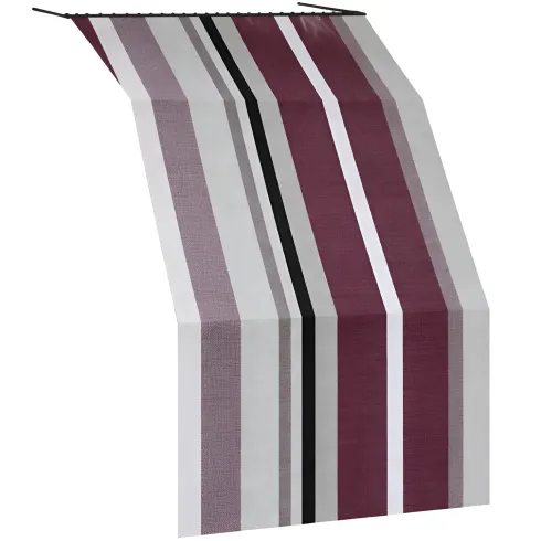 Tenda da Sole Cotone 140x350 Multiriga Marrone Lavabile Anelli Ganci