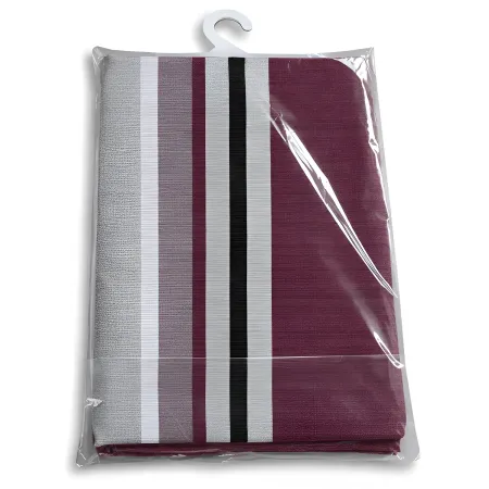Tenda da Sole Cotone 140x350 Multiriga Marrone Lavabile Anelli Ganci
