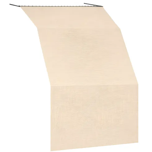 Tenda da Sole Cotone 140x300 Beige Lavabile Anelli Ganci Sacchetto