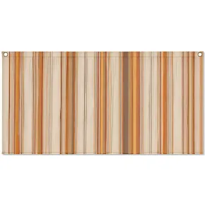Telo Antisguardo Balcone 75x500 cm Rigato Beige Occhielli Alluminio