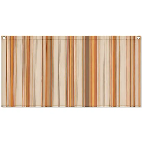 Telo Antisguardo Balcone 75x500 cm Rigato Beige Occhielli Alluminio