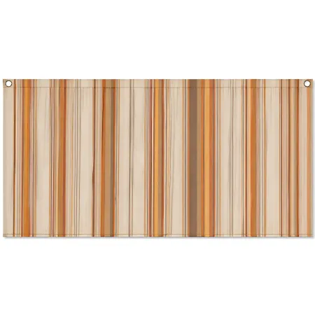 Telo Antisguardo Balcone 75x500 cm Rigato Beige Occhielli Alluminio