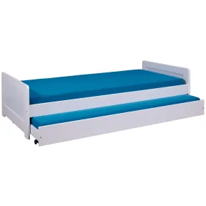 2 Letti Singoli 90x200 Bianco Cameretta Secondo Estraibile | BricoShop24