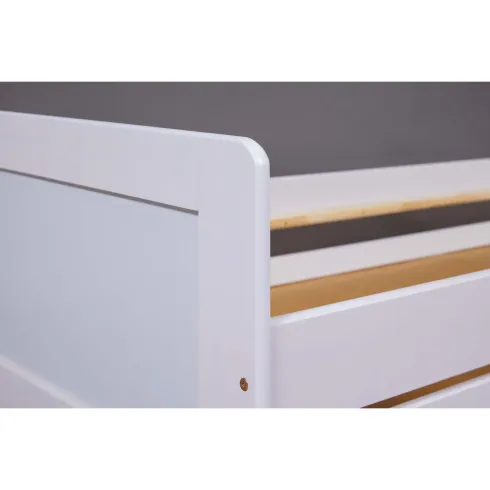 2 Letti Singoli 90x200 Bianco Cameretta Secondo Estraibile | BricoShop24