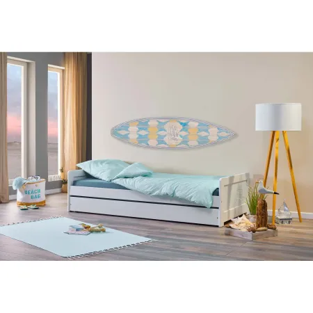 2 Letti Singoli 90x200 Bianco Cameretta Secondo Estraibile | BricoShop24