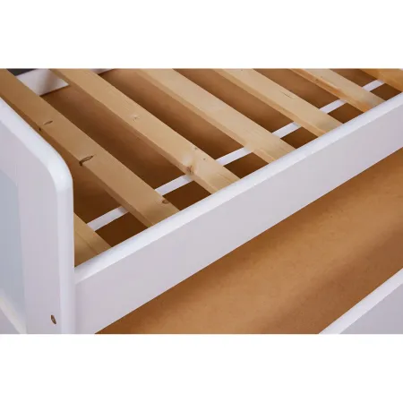 2 Letti Singoli 90x200 Bianco Cameretta Secondo Estraibile | BricoShop24