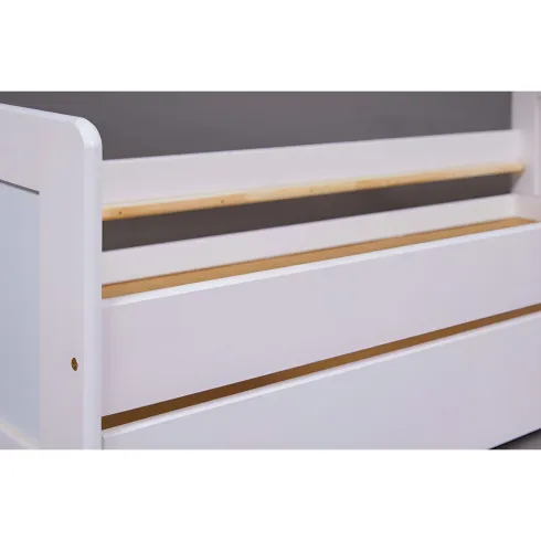 2 Letti Singoli 90x200 Bianco Cameretta Secondo Estraibile | BricoShop24