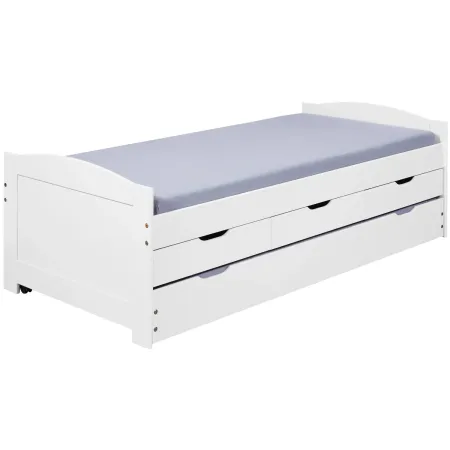 Divano Letto 2 Letti Singoli a Doghe 90x190 con Cassetti Contenitore Estraibile | BricoShop24