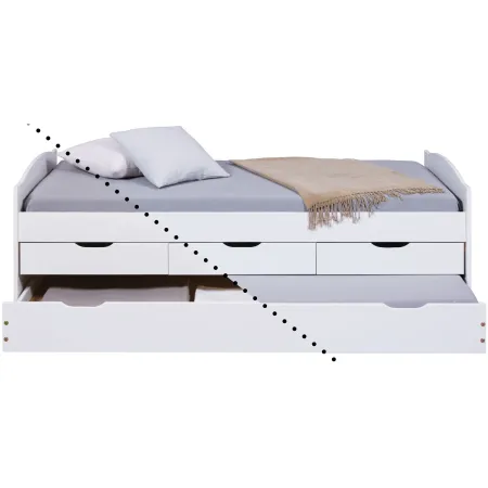 Divano Letto 2 Letti Singoli a Doghe 90x190 con Cassetti Contenitore Estraibile | BricoShop24