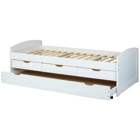 Divano Letto 2 Letti Singoli a Doghe 90x190 con Cassetti Contenitore Estraibile | BricoShop24