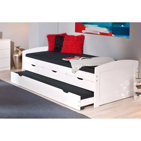 Divano Letto 2 Letti Singoli a Doghe 90x190 con Cassetti Contenitore Estraibile | BricoShop24