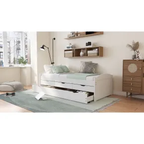Divano Letto 2 Letti Singoli a Doghe 90x190 con Cassetti Contenitore Estraibile | BricoShop24 2
