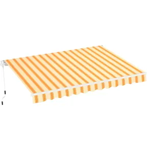 Tenda da Sole Riga Gialla 400x300 Bracci Retrattili a Barra Quadra