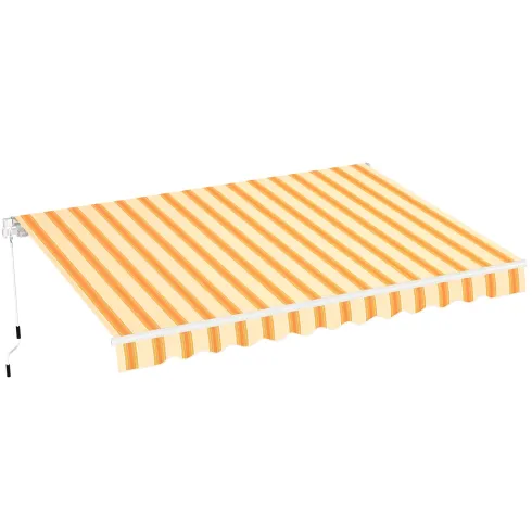 Tenda da Sole Riga Gialla 400x300 Bracci Retrattili a Barra Quadra