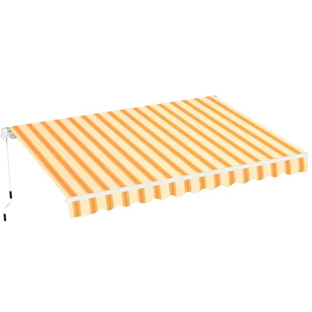 Tenda da Sole Riga Gialla 400x300 Bracci Retrattili a Barra Quadra